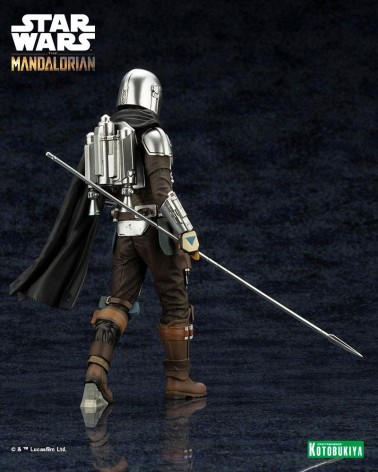 Star Wars The Mandalorian Estatua ARTFX 1/10 Mandalorian & Grogu with Beskar Staff 18 cm