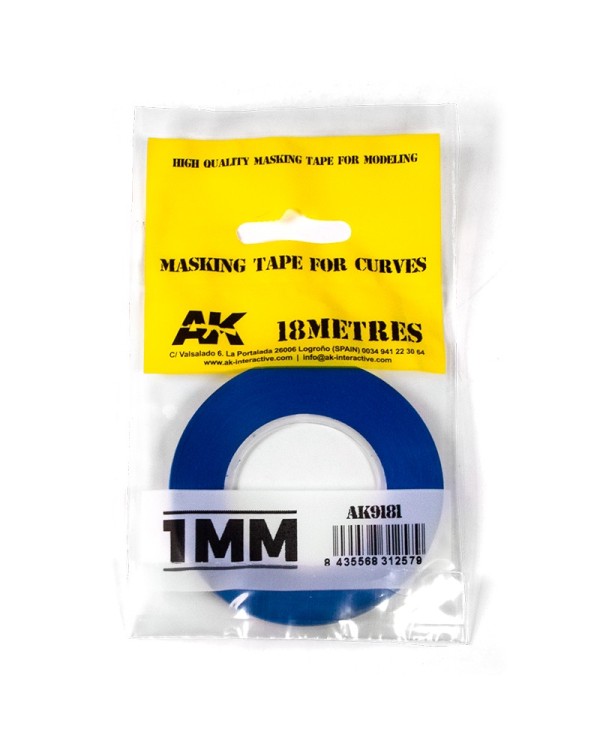 BLUE MASKING TAPE FOR CURVES 1MM