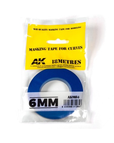 BLUE MASKING TAPE FOR CURVES 6MM