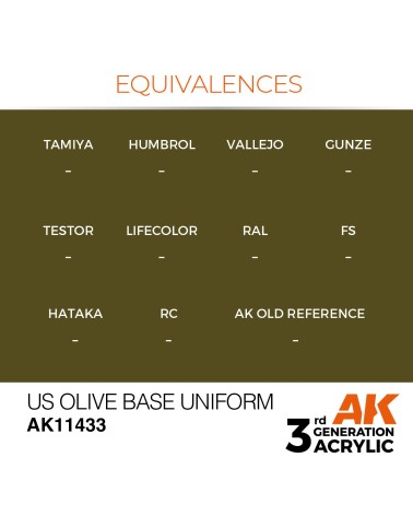 US OLIVE BASE UNIFORM (17ML) - FIGURES COLOR