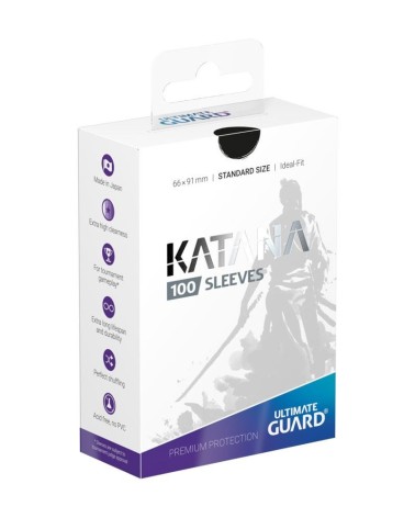 ULTIMATE GUARD KATANA SLEEVES TAMAÑO ESTÁNDAR NEGRO (100)