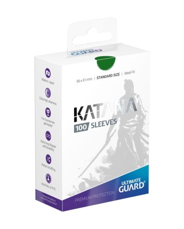 ULTIMATE GUARD KATANA SLEEVES TAMAÑO ESTÁNDAR VERDE (100)