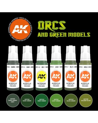 ORCS AND GREEN MODELS COLORS SET